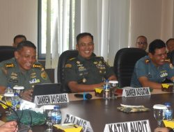Kasrem 043/Gatam Hadiri Taklimat Awal Audit Ketaatan dan Kinerja Itjen TNI Periode III TA 2024