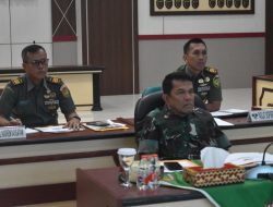 Danrem 043/Gatam Ikuti Rapat Koordinasi Pengamanan Pilkada Serentak dan Karhutla Kodam II/Swj 2024