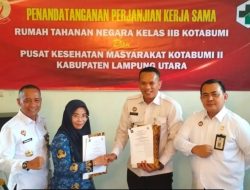 Rutan Kotabumi Gandeng Puskesmas Kotabumi II Jalin PKS Yang Disaksikan Staf Ahli Menteri Hukum dan HAM Bidang Sosial