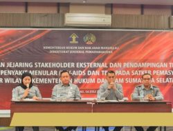 Dibuka Dirkeswat Rehab Ditjendpas, Lapas Muara Enim Ikuti Penguatan Jejaring Stake Holder Ekternal dan Pendampingan Teknis Pengendalian Penyakit Menular