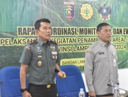 Rapat Koordinasi, Danrem 043/Gatam Siap Dukung dan Sukseskan Program PAT Provinsi Lampung