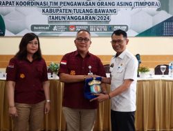 Sinergitas Dalam Pengawasan Orang Asing, Kadiv Keimigrasian Kemenkumham Lampung Membuka Rakor Timpora di Tulang Bawang