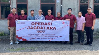 Kantor Imigrasi Kelas III Non TPI Kalianda Laksanakan Kegiatan Operasi Jagratara Tahap II Pengawasan Orang Asing Secara Serentak