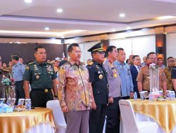 Kasrem 043/Gatam Hadiri Sertijab Kakanwil Kemenkumham Lampung
