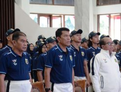 Danrem 043/Gatam Hadiri Pelepasan Kontingen Lampung Untuk PON XXI Aceh-Sumatera Utara 2024