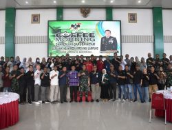 Tingkatkan Sinergitas dan Silaturahmi, Korem 043/Gatam Gelar Coffee Morning Bersama Insan Media Lampung