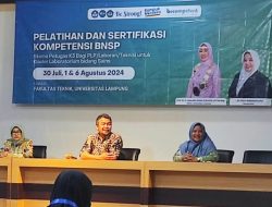 Unila Gelar Pelatihan serta Sertifikasi K-3 BNSP Untuk Laboran dan Teknisi