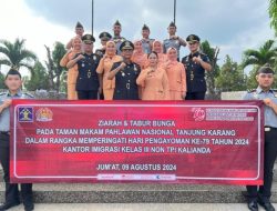 Kantor Imigrasi Kelas III Non TPI Kalianda Ikuti Ziarah dan Upacara Tabur Bunga Peringati Hari Pengayoman ke-79