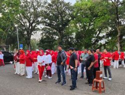 Peringati HUT RI ke 79, Lapas Muara Enim Ikuti Jalan Santai dan Senam Jantung Sehat