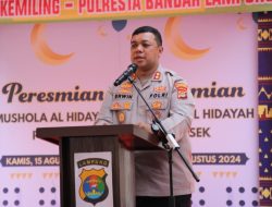 Waka Polresta Bandar Lampung Resmikan Mushola di Polsek Kemiling
