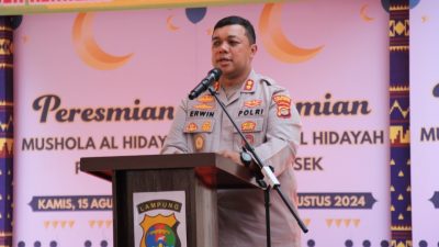 Waka Polresta Bandar Lampung Resmikan Mushola di Polsek Kemiling