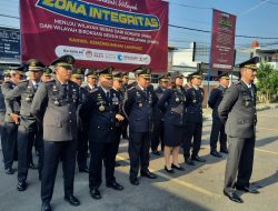 Karutan Kelas IIB Krui Ikuti Upacara Hari Pengayoman Ke-79 di Kanwil Kemenkumham Lampung