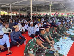 HUT Ke-79 TNI Wilayah Lampung Gelar Bersholawat dan Doa Lintas Agama