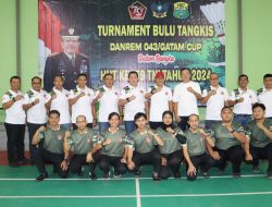Danrem 043/Gatam Resmi Membuka Turnamen Bulu Tangkis Danrem Cup HUT Ke-79 TNI 2024