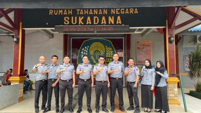 Tingkatkan Tata Kelola Kearsipan, Rutan Sukadana Terima Kunjungan Monev Kearsipan Jajaran Kanwil Kemenkumham Lampung
