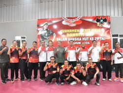 73 Orang Atlet Tenis Meja Turut Ambil Bagian Pada Turnamen Danrem Cup Dalam Rangka HUT Ke-79 TNI 2024