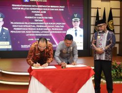 Kanwil Kemenkumham Jambi Laksanakan MoU Dengan Pemkab Tebo Sebagai Wujud Sinergi Peningkatan Kualitas Regulasi Daerah
