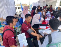 Rutan Kotabumi Berpartisipasi Donor Darah Kemanusiaan HUT Korpri Ke-53 di PWI Lampung Utara