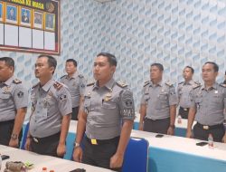 Kalapas Mukhlisin Fardi Beserta Pegawai Lapas Muara Enim Sambut Jajaran Menteri Baru