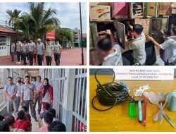 Blok Hunian WBP Lapas Kelas I Palembang Digeledah, Ini Barang Terlarang Yang Ditemukan
