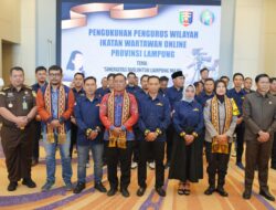 Pengukuhan Pengurus IWO Lampung 2024-2029, Penjabat Gubernur Ajak Insan Pers Ciptakan Suasana Kondusif Jelang Pilkada Serentak