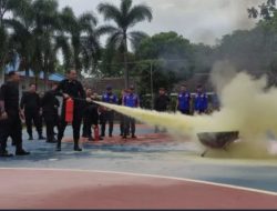 Pastikan Kesiapan Jajaran, Lapas Metro Gelar Simulasi Pemadaman Kebakaran