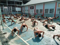 Warga Binaan Rutan Kotabumi Gelar Senam Pagi Untuk Jaga Kebugaran Tubuh