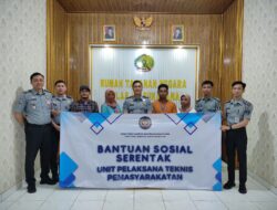 Serentak! Rutan Sukadana Salurkan Bantuan Sosial Kepada Keluarga Warga Binaan