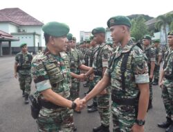 Danrem 043/Gatam Pimpin Acara Penyambutan Personel Tonting YWPJ Yonif 143/TWEJ