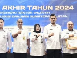 Lapas Muara Enim Raih Predikat Terbaik III Pada Refleksi Akhir Tahun dan Evaluasi Kinerja 2024