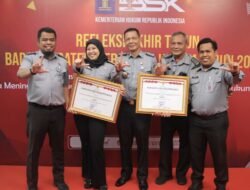 Kanwil Lampung Borong Dua Penghargaan Sekaligus Pada Refleksi Akhir Tahun BSK Kemenkum