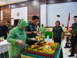 Danrem 043/Gatam Bersama Anggota Makorem Laksanakan Syukuran HUT Kodam II/Sriwijaya ke-79