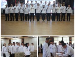Karutan Kelas IIB Menggala Ikuti Pelantikan dan Pengambilan Sumpah Jabatan Pejabat Manajerial di Lingkungan Kanwil Ditjenpas Lampung
