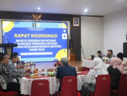 Kemenkum Babel Selenggarakan Rakor Majelis Pengawas dan Kehormatan Notaris