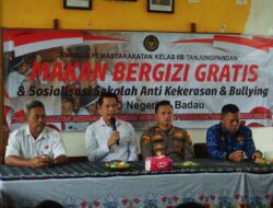 Sinergi Bersama APH, Lapas Kelas IIB Tanjungpandan Bagikan Makan Bergizi Gratis Untuk Siswa SDN 11 Badau