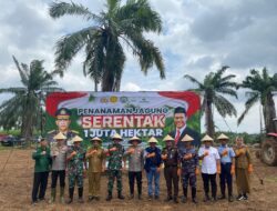 Danrem 043/Gatam Bersama Forkopimda Lampung Dukung Swasembada Pangan Tanam Jagung Serentak Satu Juta Hektar