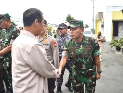 Kasrem 043/Gatam Dampingi Kasdam II/Swj Sambut Kunker Mentan RI di Wilayah Lampung