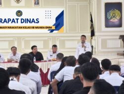 Kalapas Mukhlisin Fardi Pimpin Rapat Internal Yang Diikuti Seluruh Jajaran Lapas Muara Enim