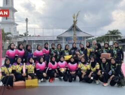 Jalin Silaturahmi, LPP Lampung Ikuti Sparing Voli Bersama Lapas I Balam dan LPP Palembang