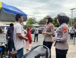Pastikan Keamanan dan Ketertiban Masyarakat, Polwan Lakukan Patroli Pengamanan Bazar Takzil di Bandar Lampung