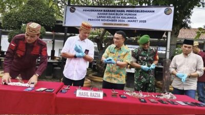Tunjukkan Komitmen Pemasyarakatan Lampung, Kakanwil Jalu Yuswa Panjang Hadiri Kegiatan Pemusnahan Barang Sitaan di Lapas Kalianda