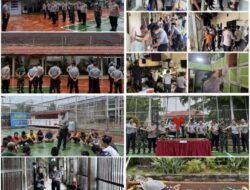 Lapas Kelas I Palembang Gandeng Aparat Penegak Hukum Lakukan Penggeledahan Blok Hunian Warga Binaan