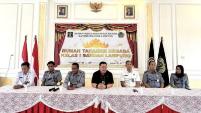 Beri Penguatan Pegawai Dalam Kesiapan Idul Fitri, Inspektur Wilayah IV Didampingi Kakanwil Ditjenpas Lampung Tinjau UPT Pemasyakatan
