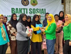 Pererat Silaturahmi Dengan Masyarakat Sekitar, Paguyuban Ibu-ibu Pemasyarakatan (PIPAS) Lapas Kotabumi Gelar Bansos Sambut HBP ke-61