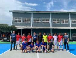 Kick Off Pertandingan Futsal Awali Kegiatan Porseni HBP Ke-61 di Rutan Sukadana
