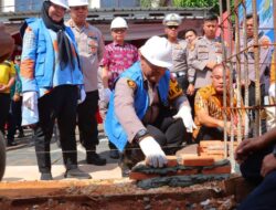Siap Berikan Pelayanan Terbaik Kepada Masyarakat, Kapolresta Bandar Lampung Laksanakan Peletakan Batu Pertama Gedung Satlantas dan Sat Intelkam