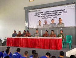 Pejabat Struktural Lapas Narkotika Bandar Lampung Tekankan Aturan dan Kedisiplinan Kepada Ratusan Warga Binaan