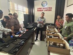 Lakukan Pemeriksaan Alat Pengamanan, Lapas Narkotika Bandar Lampung Tingkatkan Kesiapsiagaan