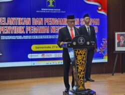 Wujudkan Keadilan Restoratif, Kakanwil Ikmal Idrus Lantik 32 Pejabat Penyidik Pegawai Negeri Sipil