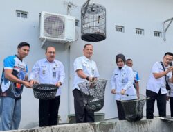Perkuat Ketahanan Pangan, Kakanwil Jalu Yuswa Panjang Bersama Kalapas Kelas I Bandar Lampung Panen Ikan Lele Hasil Budidaya Warga Binaan